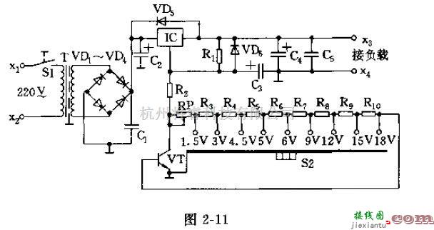 电源电路中的九挡可调直流电源电路及其工作原理  第1张