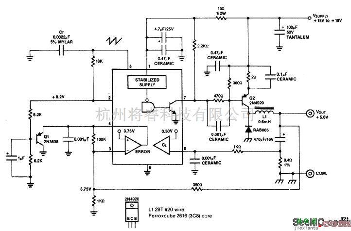 电源电路中的5 V/0.5降压转换器  第1张