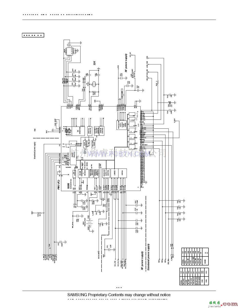 通信电路中的三星E708的电路图SAMSUNG SGH-E708 SM[_]07  第1张