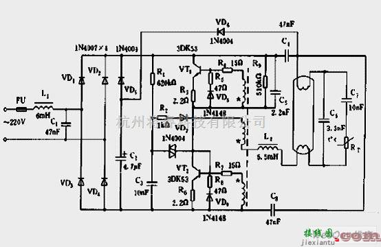 电源电路中的高功率电子镇流器电路图  第1张