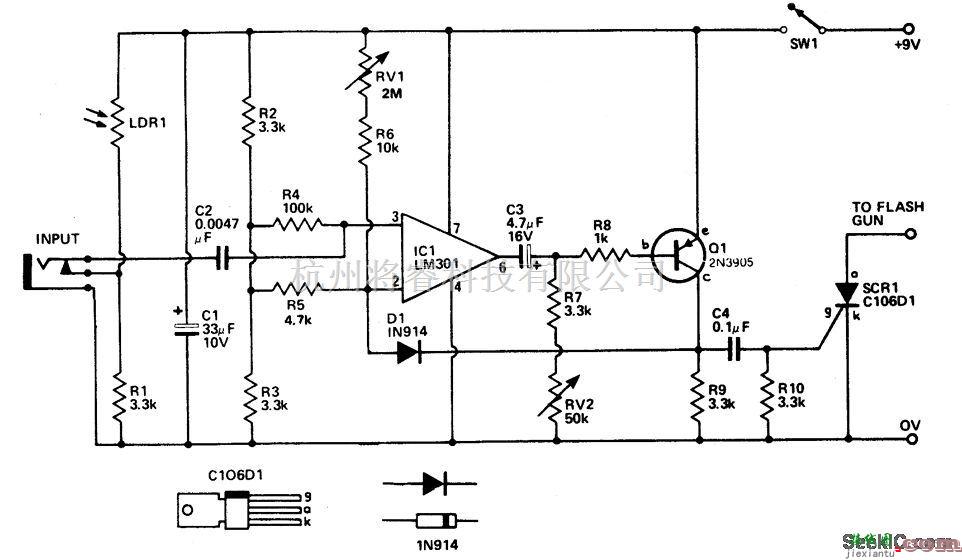 基础电路中的声音闪光灯触发器  第1张