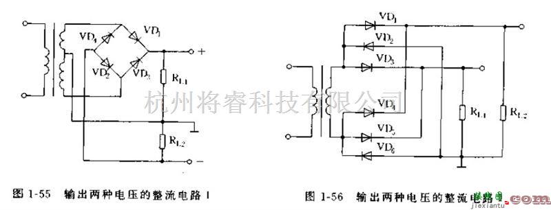 电源电路中的输出两种电压的整流电路  第1张