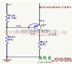 电源电路中的HT46RB50的USB端口电压侦测电路图及其解析  第1张