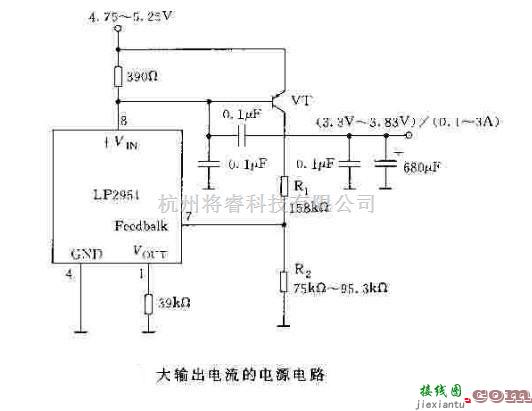 电源电路中的基于LP2951的大输出电流电源电路  第1张