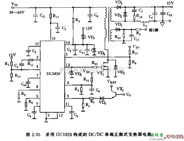 电源电路中的基于UC3828芯片设计正激式变换器  第1张