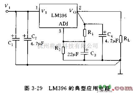 电源电路中的LM396三端可调稳压器的封装及应用电路  第2张