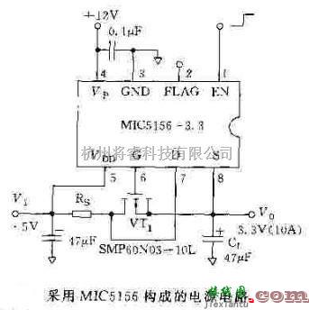 电源电路中的利用MIC5156或MIC5158构成的电源电路  第1张