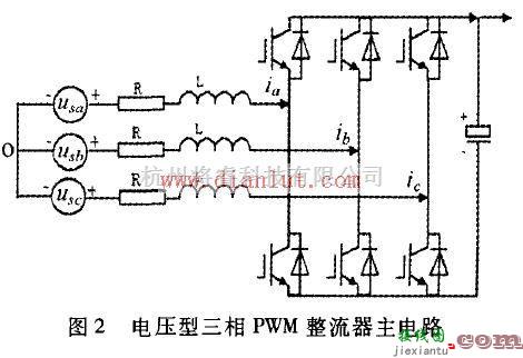 电源电路中的简易三相电压型脉宽调制（PWM）整流器主电路图  第1张