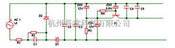 电源电路中的半波整流稳压电路图  第1张