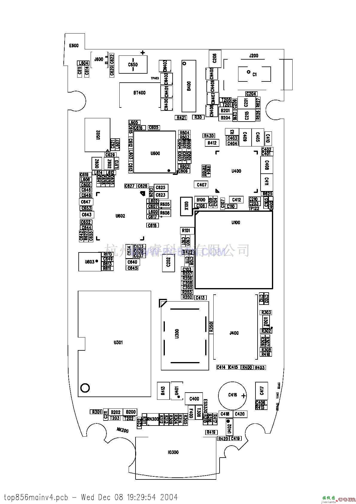 通信电路中的托普68,656-main-top元件排版图  第1张