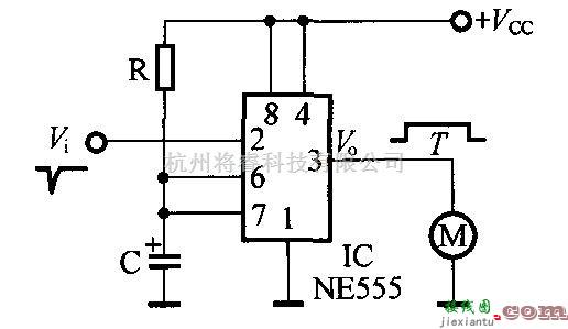 555接成单稳态触发器电路  第1张