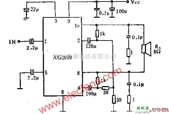 多功能XG2009双声道音频功率放大电路  第1张