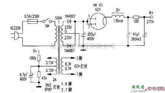 6N9C组成的无输出变压器的耳机放大器(含电路图)解析  第2张