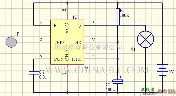 控制电路中的触摸式定时灯电路  第1张