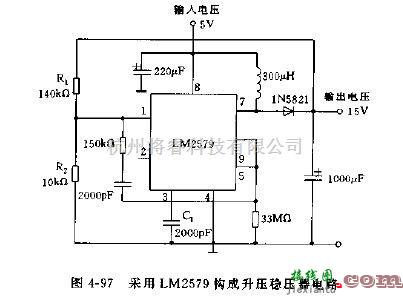 电源电路中的LM2579构成的升降压稳压器及变换器电路图  第3张