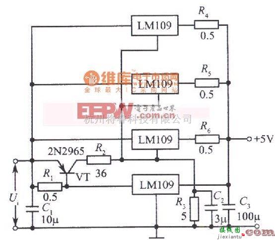 电源电路中的由LM109构成的并联稳压电源电路  第1张