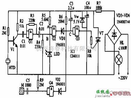 控制电路中的声、光、触摸灯光控制电路  第1张