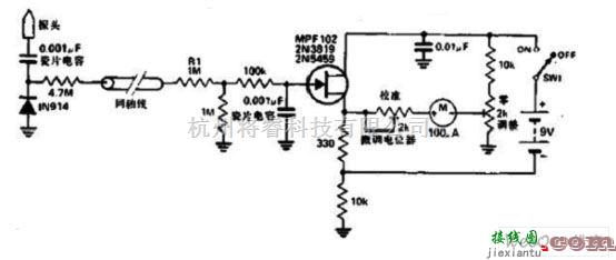 专用测量/显示电路中的便捷的射频电压表电路图  第1张