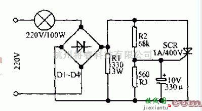 关于照明灯泡的延寿电路图  第1张