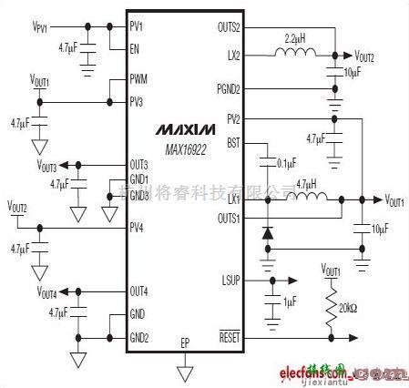 MAX16922应用电路的用例  第1张