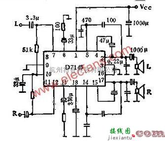 D7145双通道音频功率放大电路的应用及介绍  第1张