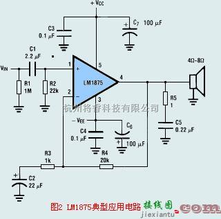 音频电路中的简单LM1875多媒体功放电路  第1张