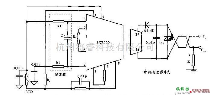 铂电阻温度变送器的电路图  第1张