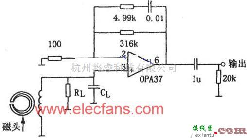 基于OPA37运放实现磁头前置放大器  第1张