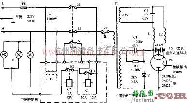 介绍三乐牌WP-650D电脑式微波炉电路及元件名称  第1张