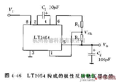 电源电路中的LT1054构成的转换器及稳压器电路图  第3张