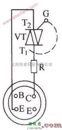 数字万用表检测双向晶闸管的原理电路  第1张