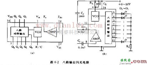 八路集成闪光电路图解析  第1张