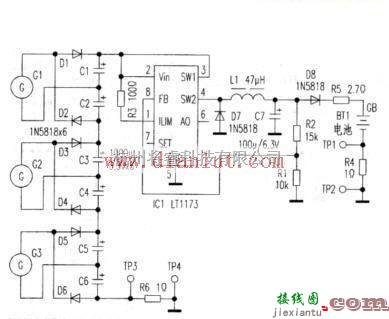 用于风力发电机充电的控制电路  第1张