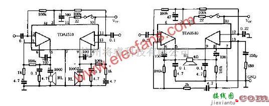 飞利浦TDA1510功率放大器电路  第1张