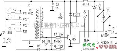 控制电路中的简易自动循环定时器电路  第1张