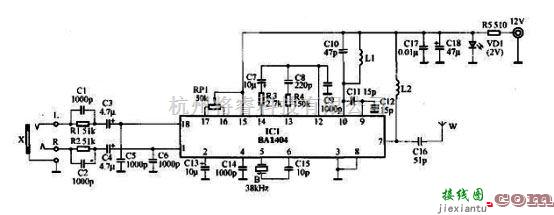 MP3无线转发器制作电路图  第1张