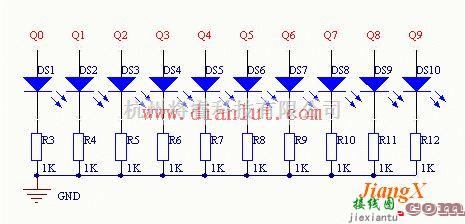 点阵式流水彩灯电路解析  第2张