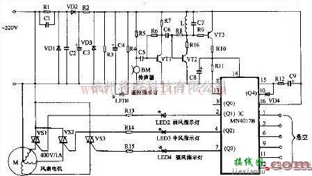 扬子牌FS-40型落地扇电路  第1张