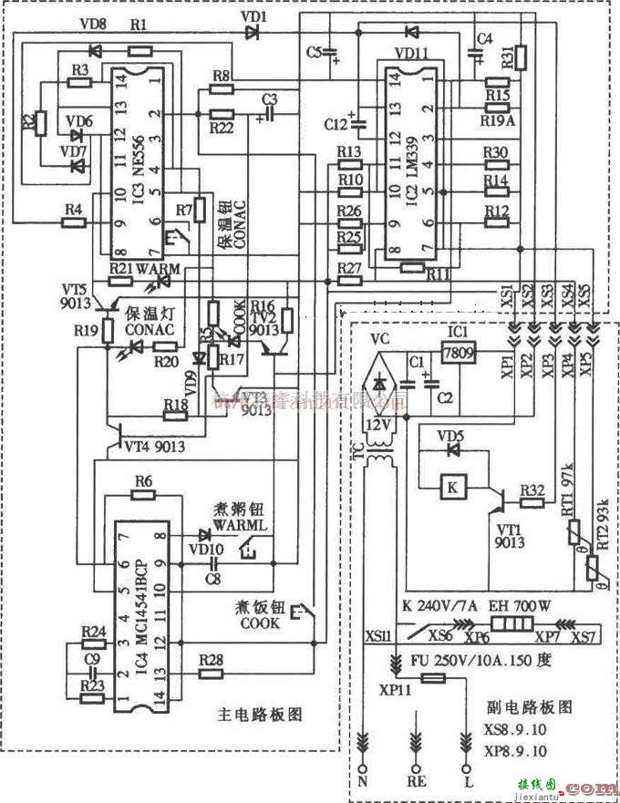 美的CFXB40-32型电饭煲的总电路设计  第1张