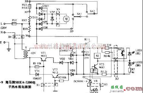 海马牌SHEA-3200电子热水瓶电路原理  第1张