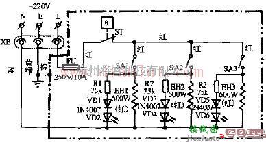 尚美牌PCQ-18型远红外电暖器电路原理图  第1张