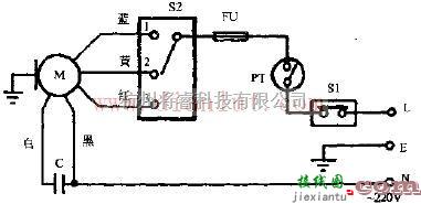 型号为KYT3-25Z的鸿运牌转页扇电路  第1张