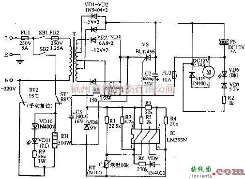 新型简易冰热饮水机电路  第1张