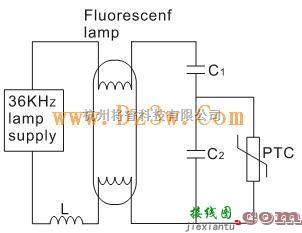 节能灯预热软启动PTC热敏电阻电路原理图  第1张