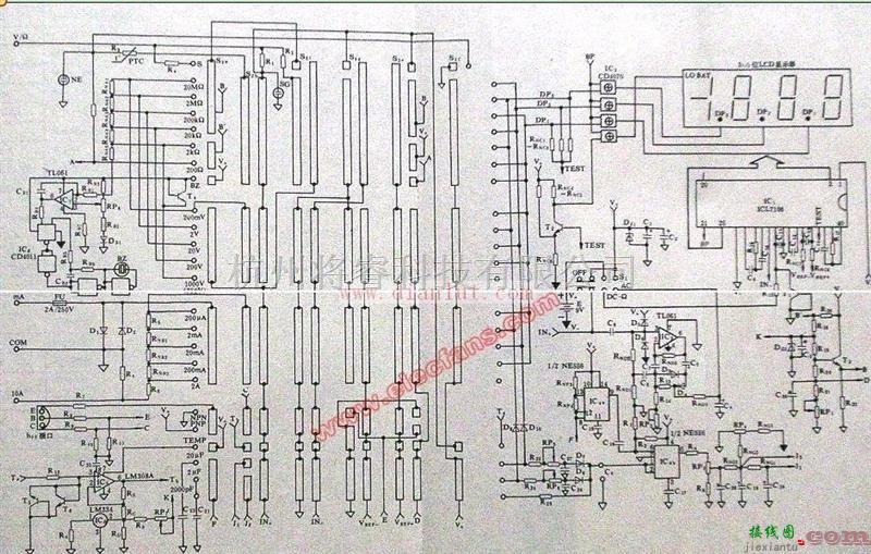 DT890C型的数字万用表电路  第1张