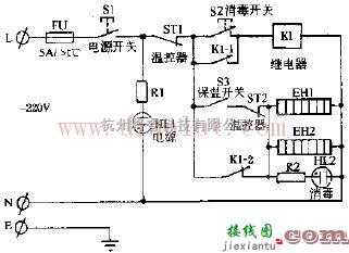 利隆牌RTP-50多功能厨具茶具消毒柜电路原理图  第1张