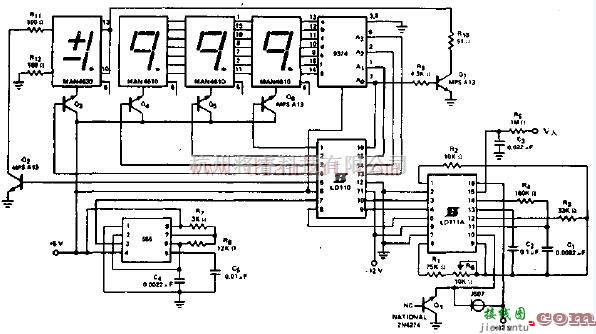 3位共阳极显示数字电压表电路设计  第1张