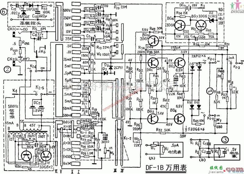 万用表电路图  第1张