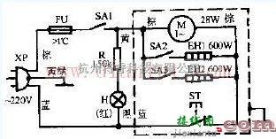 雅乐牌FB-12A型冷暖风机电路  第1张