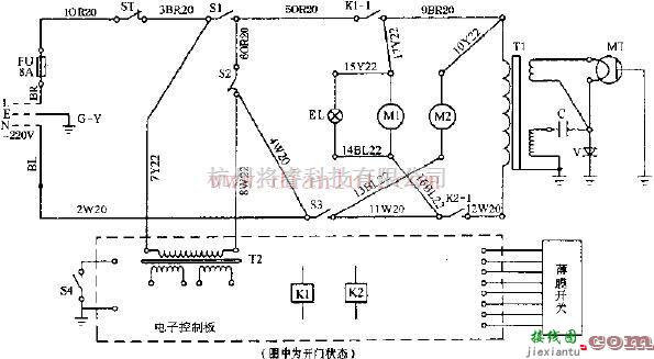 富士宝W-8511电脑式微波炉电路原理图  第1张